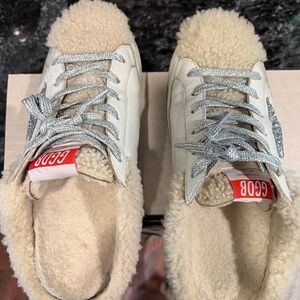 Golden Goose Shearling Lined Sneakers.